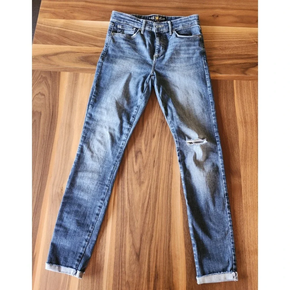 Lucky Brand Ava Leggings Jeans Women's Size 4/27 Skinny Blue Denim Stretch (009)